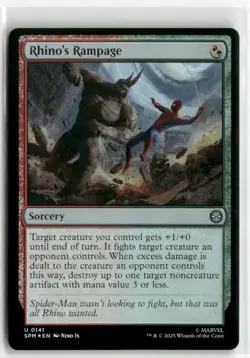 Rhino's Rampage FOIL - Spider-Man MTG NM - Image 1
