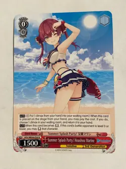 Weiss Schwarz Summer Splash Party! Houshou Marine HOL/WE44-E26 N hololive Summer - Image 1