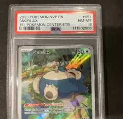 PSA 8 Snorlax SVP 051 151 Pokemon Center Holo Master Set Card Promo Sealed NM - Image 3