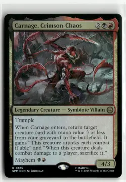 Carnage, Crimson Chaos FOIL - Spider-Man MTG NM - Image 1