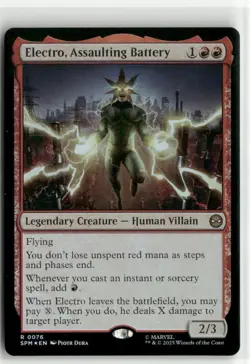 Electro, Assaulting Battery FOIL - Spider-Man MTG NM - Image 1
