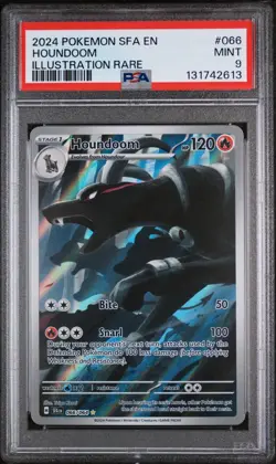 HOUNDOOM 066/064 PSA 9 SHROUDED FABLE ILLUSTRATION RARE POKEMON CARD ENGLISH - Image 1