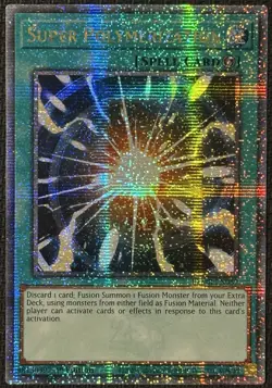 Yugioh! Super Polymerization Quarter Century Secret Rare Near Mint BLMR-EN089 - Image 1