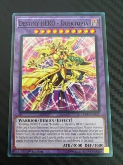 Yugioh Destiny HERO Dusktopia LEHD-ENA32 1st Edition NM - Image 1
