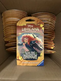 Disney Lorcana TCG Wilds Unknown Sleeved Booster Pack Lot of 42 Sealed - Image 1