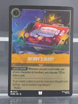 Disney Lorcana Webby's Diary 31/204 Whispers in the Well Uncommon Foil - Image 1