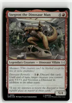 Stegron the Dinosaur Man FOIL - Spider-Man MTG NM - Image 1