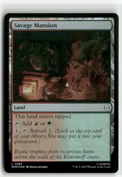 Savage Mansion FOIL - Spider-Man MTG NM - Image 1
