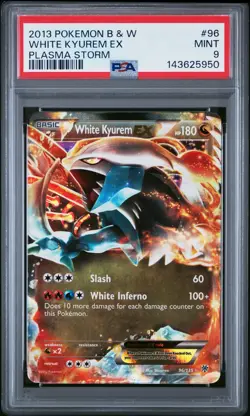 2013 POKEMON BLACK & WHITE PLASMA STORM #96 WHITE KYUREM EX PLASMA STORM - PSA 9 - Image 1