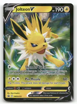 Jolteon V SWSH151 Sword & Shield Promo Pokemon Holo NM Promo - Image 1