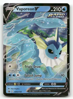 Vaporeon V SWSH150 Sword & Shield Promo Pokemon Holo NM Promo - Image 1
