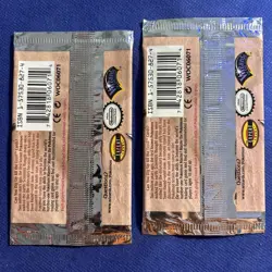 2x EMPTY Fossil Unlimited Pokemon Booster Pack Wrapper (Zapdos Art) - Image 2