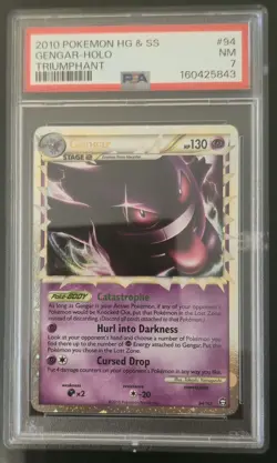 2010 POKEMON GENGAR-HOLO HEARTGOLD & SOULSILVER TRIUMPHANT #94 PSA 7 - Image 1
