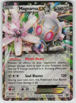 Magearna EX 75/114 Holo EX Rare Steam Siege Pokemon Holo Near Mint - Image 1
