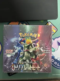 Pokemon Card Scarlet & Violet TRIPLE BEAT Booster Box Japanese US seller in hand - Image 1