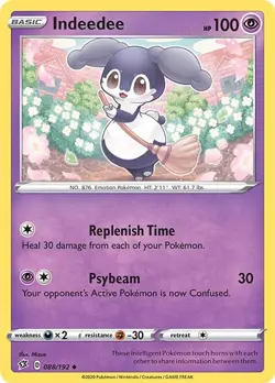 Pokemon Indeedee [SWSH02: Rebel Clash - 088/192] LP Uncommon - Image 1