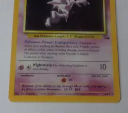 Pokemon, Jungle, Haunter 6/62, Holo Stage 1, 50 HP Basic - Image 3