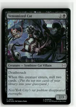 Venomized Cat FOIL - Spider-Man MTG NM - Image 1