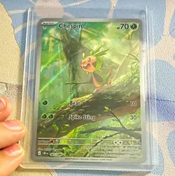 Pokemon Chespin 087/086 Scarlet & Violet Black Bolt Illustration Rare Holo 70 HP - Image 1