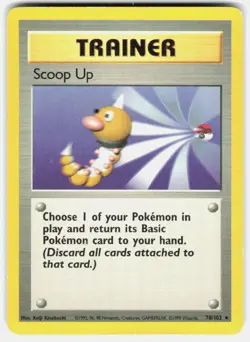 Scoop Up 78/102 Rare Base Set Unlimited Pokemon Moderately Played - Image 2