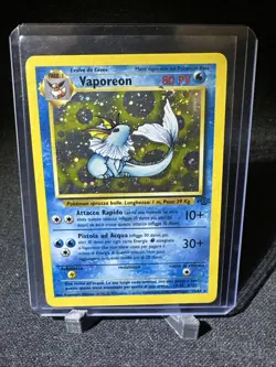 Pokemon TCG Vaporeon Holo Rare Card Jungle 12/64 First Edition Italian, Centered - Image 1