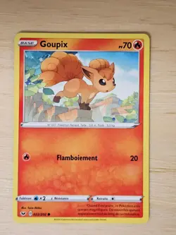 FRENCH GROUPIX VULPIX 022/202 SWORD & SHIELD POKEMON LP 2020 - Image 1