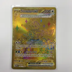 Pokemon TCG Terapagos EX 180/131 Prismatic Evolutions Hyper Rare Gold. Pk001896 - Image 1