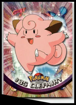 Topps Pokemon Clefairy #35 TV Animation Edition Non Holo Green Logo 1999 - Image 1