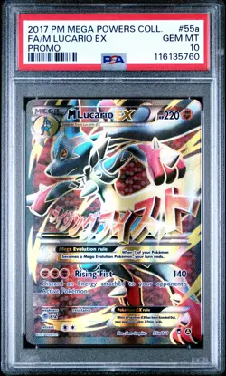 2017 POKEMON BLACK STAR PROMO LUCARIO EX 55A FULL ART PSA 10 GEM MINT #116135760 - Image 1