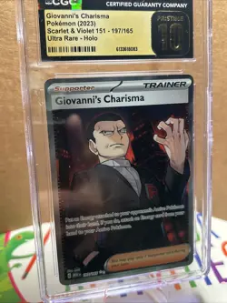 Pokemon Giovanni's Charisma 197/165 CGC Pristine 10 Pop 45 Scarlet 151 - Image 2