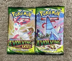 Pokemon TCG Sword & Shield Evolving Skies Booster Packs 2pk - Image 1