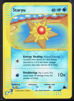 Staryu 103/144 Skyridge 2003 Reverse Holo Vintage E-Reader Pokemon Card - Image 1