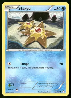 Staryu 32/160 Common Primal Clash Pokemon Heavily Played - Image 1