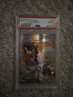 Pokemon Professor Sycamore 114/114 Steam Siege Full Art PSA 10 - Image 1
