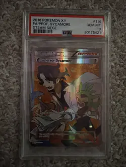 Pokemon Professor Sycamore 114/114 Steam Siege Full Art PSA 10 - Image 2