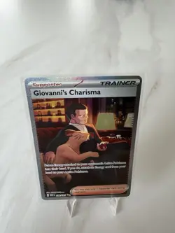 Giovanni’s Charisma 204/165 Pokemon 151 SIR Holo Pokemon TCG NM - Image 1