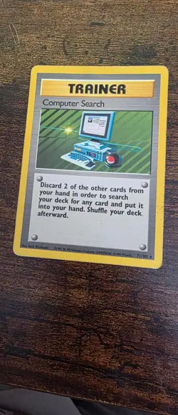 Computer Search 101/130 Rare Base Set 2 Pokemon Moderately Played - Image 1