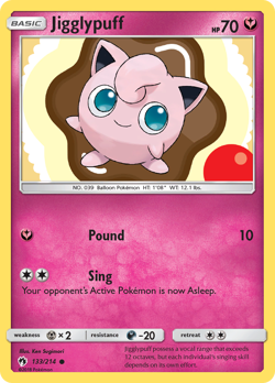 Jigglypuff 133/214 Common | Lost Thunder | Pokemon Card - Image 1
