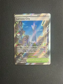 Pokemon Lumiose City Trainer-Stadium Full Art Holo Rare POR Card 111/088 - Image 1