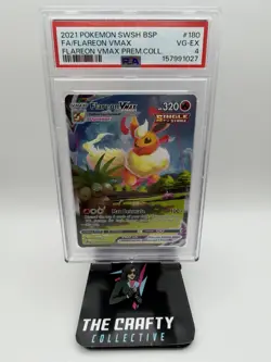 2021 Pokemon SWSH Black Star Promos - #180 Flareon VMAX Shiny Holo - PSA 4 - Image 1