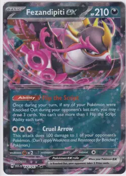 Fezandipiti ex 142/217 Double Rare Ascended Heroes Pokemon Holo Near Mint - Image 1