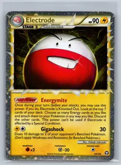 Electrode 93/102 Prime Rare HGSS Triumphant Pokemon Holo Lightly Played - Image 1