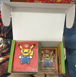 Sealed Luigi Pokemon Center Poncho Box - Mario Pokemon - Opened Sleeves Inside! - Image 5
