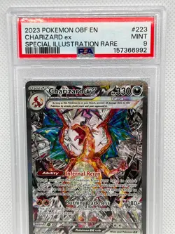 2023 POKEMON OBSIDIAN FLAMES SPECIAL ILLUSTRATION RARE #223 CHARIZARD EX PSA 9 - Image 3