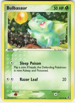 Pokemon Bulbasaur 54/112 Common FireRed & LeafGreen Pokemon Reverse Holo NM - Image 1