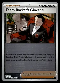 Team Rocket's Giovanni 204/217 Uncommon Ascended Heroes Pokemon Reverse Holo NM - Image 1
