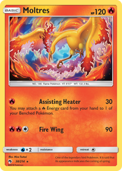 Moltres 38/214 Rare | Lost Thunder | Pokemon Card - Image 1