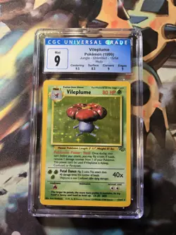 Vileplume 15/64 Jungle Unlimited Holo Pokemon CGC 9 Blue Label with Subgrades! - Image 1