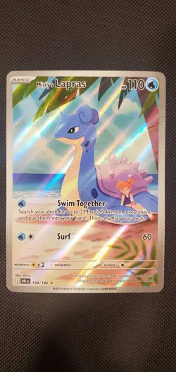 Misty's Lapras 194/182 Pokemon TCG Sv10: Destined Rivals Illustration Rare Holo - Image 1