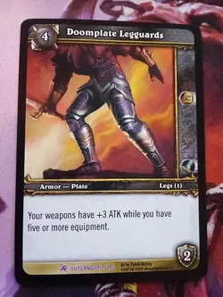 WOW TCG - Epic - Doomplate Legguards - LP - Image 1